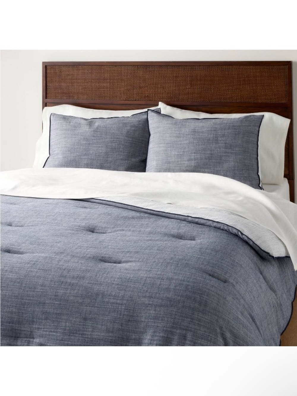 NWT 3pc King Reversible Comforter Set Blue - Hearth & Hand with Magnolia